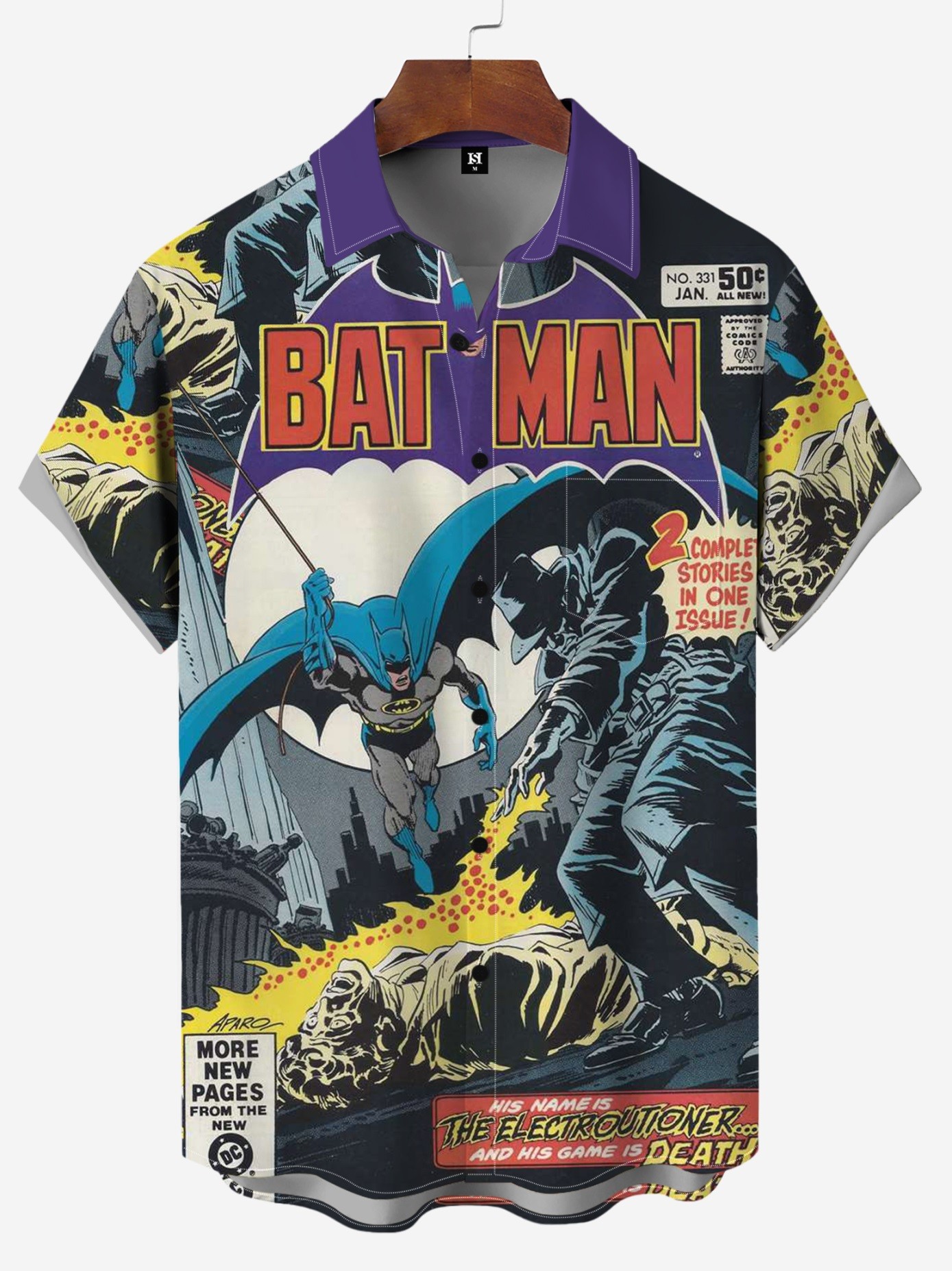 Men's Comic Printed Short Sleeved Shirt 0016